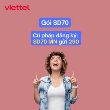 Đăng ký gói SD70 Viettel nhận data 4G ổn định mỗi ngày